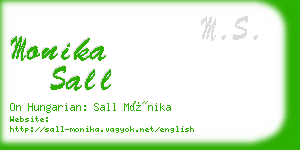 monika sall business card